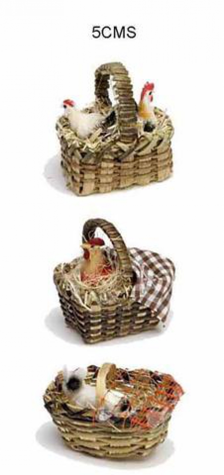 Cesto con gallina