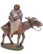 Huida María y Jesús sobre asno 15cm