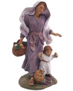 Pastora y niña 20cm