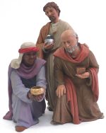 Reyes magos adorando 17 cm