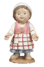 Vendedora infantil resina 9cm.