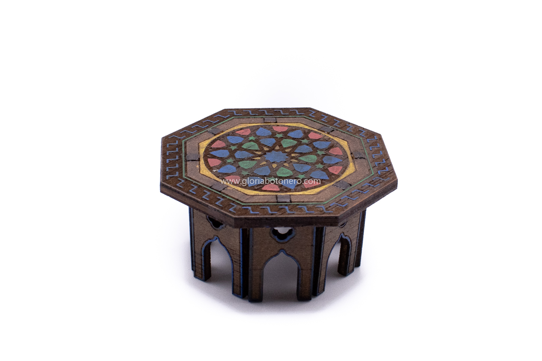 Mesa Árabe Pequeña Policromada