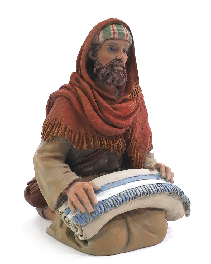 Pastor adorando con manta 17 cm