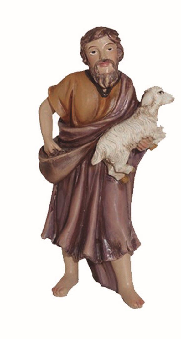 Pastor con oveja 8 cm