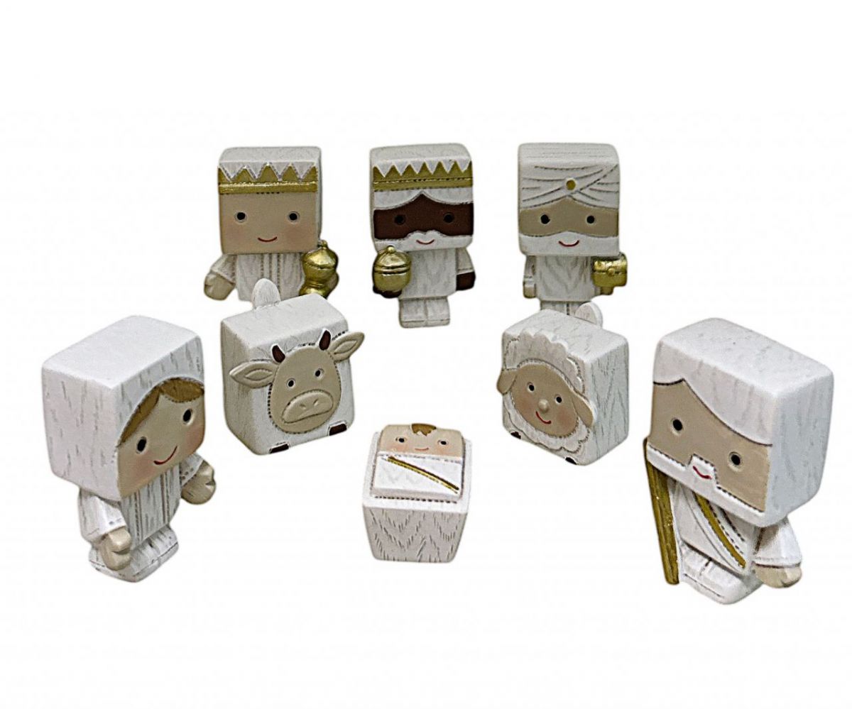 Conjunto Nacimiento cuadrado 9 piezas de 5cm.